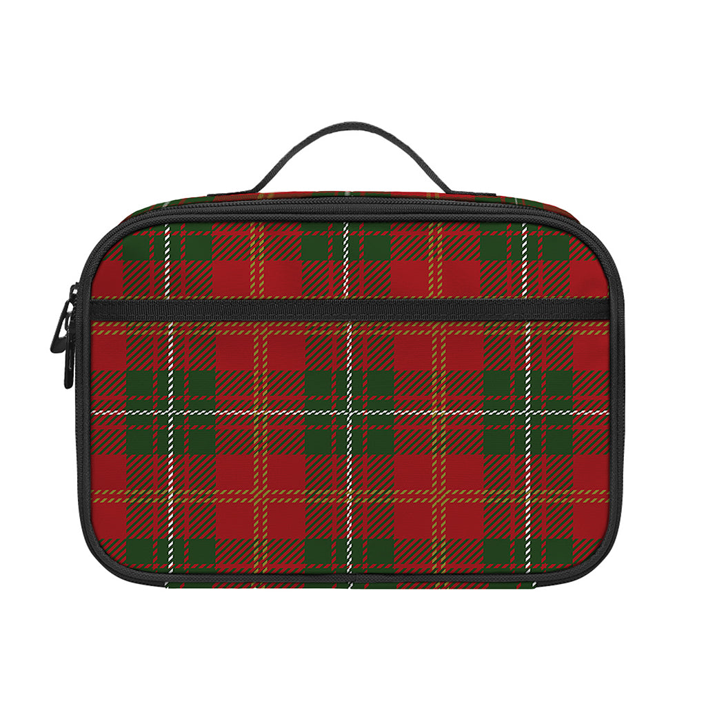 Christmas Scottish Tartan Pattern Print Portable Lunch Bag