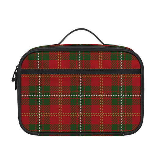 Christmas Scottish Tartan Pattern Print Portable Lunch Bag