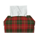 Christmas Scottish Tartan Pattern Print Rectangle Tissue Box Cover