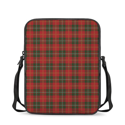 Christmas Scottish Tartan Pattern Print Rectangular Crossbody Bag