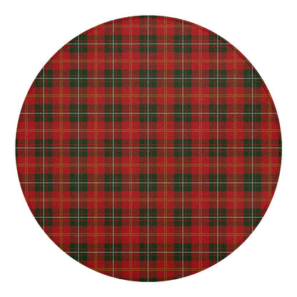 Christmas Scottish Tartan Pattern Print Round Blanket