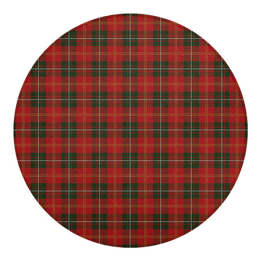Christmas Scottish Tartan Pattern Print Round Blanket