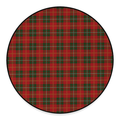 Christmas Scottish Tartan Pattern Print Round Floor Mat