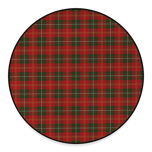 Christmas Scottish Tartan Pattern Print Round Floor Mat