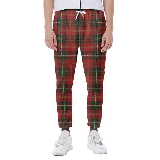 Christmas Scottish Tartan Pattern Print Scuba Joggers
