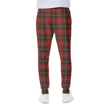Christmas Scottish Tartan Pattern Print Scuba Joggers