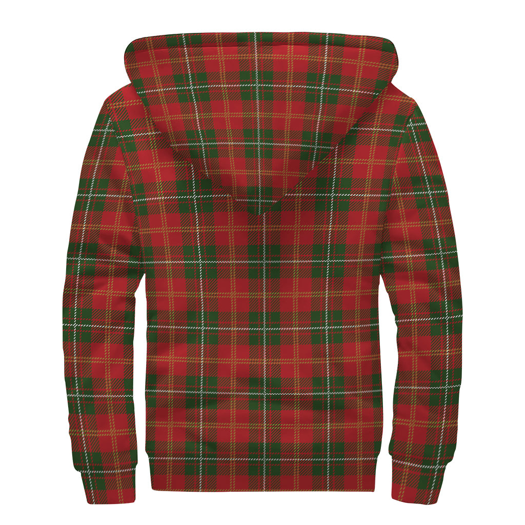 Christmas Scottish Tartan Pattern Print Sherpa Lined Zip Up Hoodie