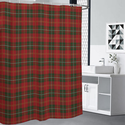 Christmas Scottish Tartan Pattern Print Shower Curtain