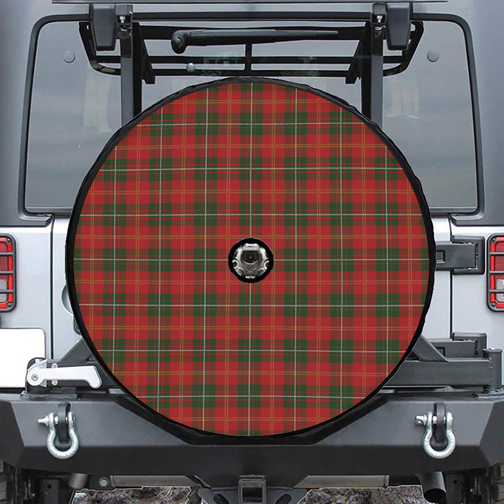 Christmas Scottish Tartan Pattern Print Tire Cover With Camera Hole