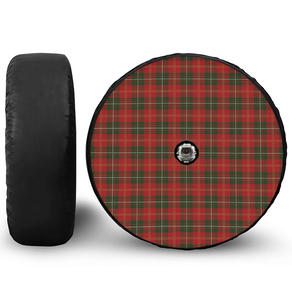 Christmas Scottish Tartan Pattern Print Tire Cover With Camera Hole