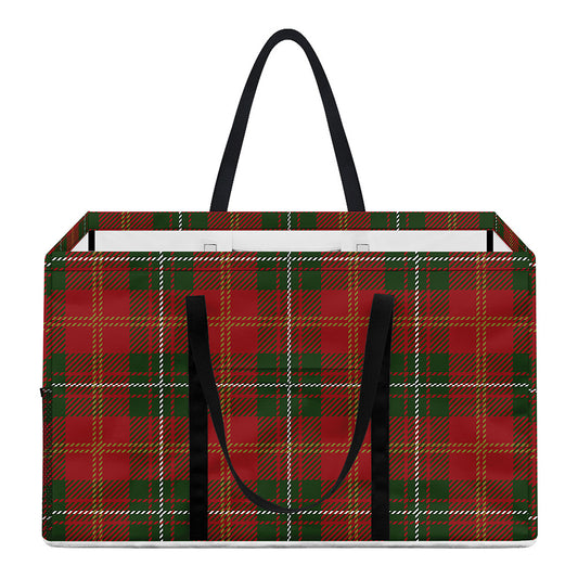 Christmas Scottish Tartan Pattern Print Utility Tote Bag