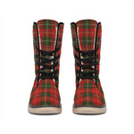 Christmas Scottish Tartan Pattern Print Winter Boots