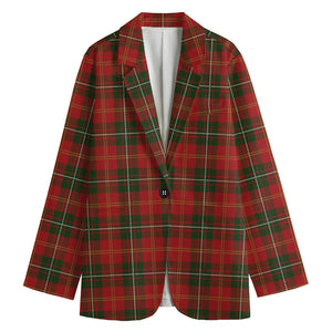 Christmas Scottish Tartan Pattern Print Women's Blazer