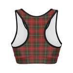 Christmas Scottish Tartan Pattern Print Women's Sports Bra