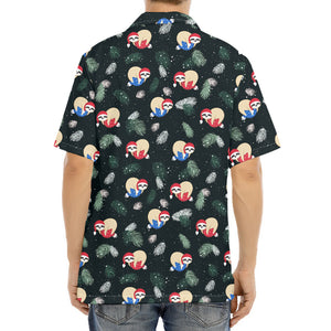 Christmas Sleeping Sloths Pattern Print Aloha Shirt