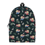 Christmas Sleeping Sloths Pattern Print Backpack