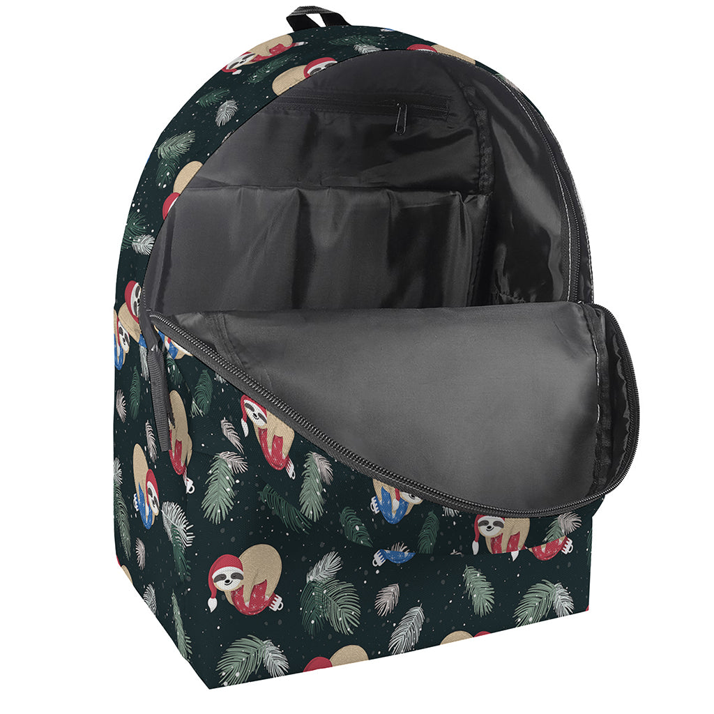 Christmas Sleeping Sloths Pattern Print Backpack
