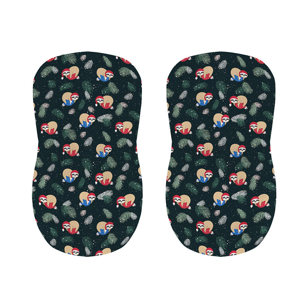 Christmas Sleeping Sloths Pattern Print Bar Stool Covers