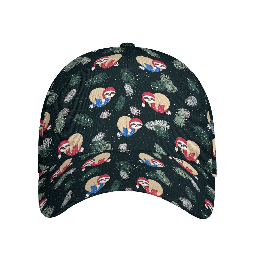 Christmas Sleeping Sloths Pattern Print Baseball Cap