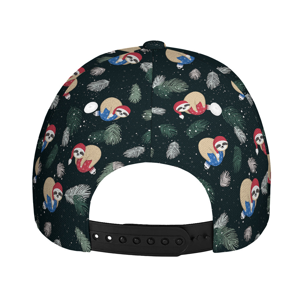 Christmas Sleeping Sloths Pattern Print Baseball Cap