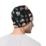 Christmas Sleeping Sloths Pattern Print Beanie