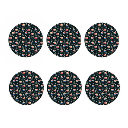 Christmas Sleeping Sloths Pattern Print Coaster Set