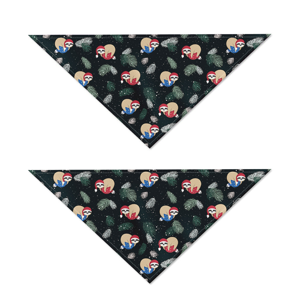 Christmas Sleeping Sloths Pattern Print Dog Bandana