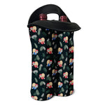 Christmas Sleeping Sloths Pattern Print Double Neoprene Wine Tote