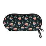 Christmas Sleeping Sloths Pattern Print Glasses Case