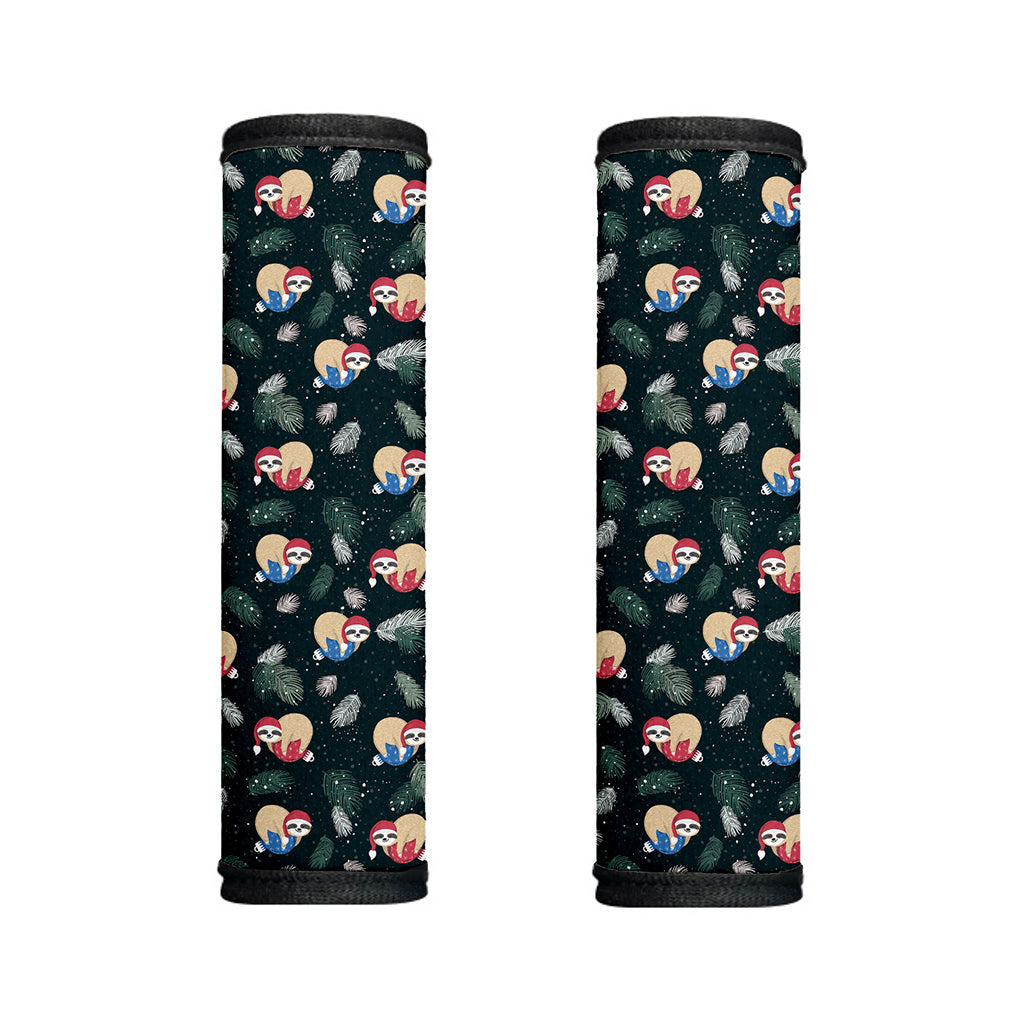 Christmas Sleeping Sloths Pattern Print Handle Covers