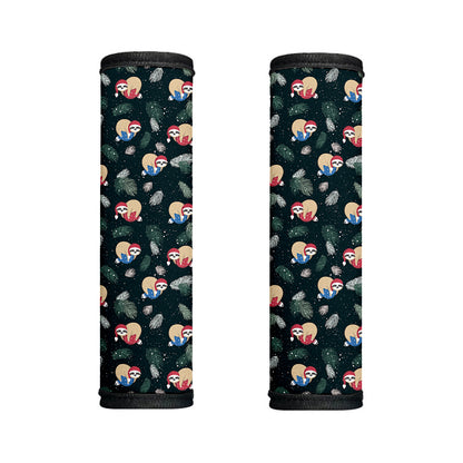 Christmas Sleeping Sloths Pattern Print Handle Covers