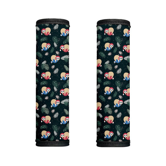 Christmas Sleeping Sloths Pattern Print Handle Covers