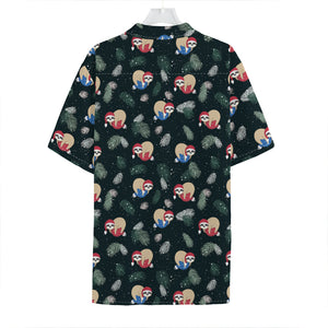 Christmas Sleeping Sloths Pattern Print Hawaiian Shirt