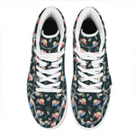 Christmas Sleeping Sloths Pattern Print High Top Leather Sneakers