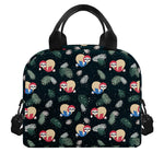 Christmas Sleeping Sloths Pattern Print Insulated Lunch Bag