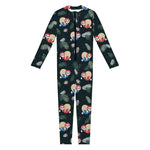 Christmas Sleeping Sloths Pattern Print Jumpsuit