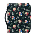 Christmas Sleeping Sloths Pattern Print Leather Bible Cover