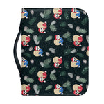 Christmas Sleeping Sloths Pattern Print Leather Bible Cover