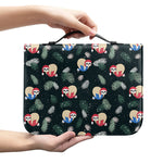 Christmas Sleeping Sloths Pattern Print Leather Bible Cover