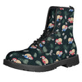 Christmas Sleeping Sloths Pattern Print Lace-Up Boots