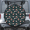 Christmas Sleeping Sloths Pattern Print Leather Spare Tire Cover