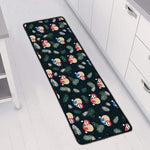 Christmas Sleeping Sloths Pattern Print Long Kitchen Mat