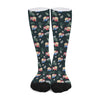 Christmas Sleeping Sloths Pattern Print Long Socks