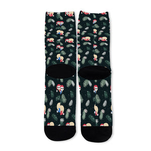 Christmas Sleeping Sloths Pattern Print Long Socks