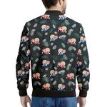 Christmas Sleeping Sloths Pattern Print Men's Bomber Jacket