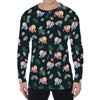 Christmas Sleeping Sloths Pattern Print Men's Long Sleeve T-Shirt