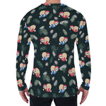 Christmas Sleeping Sloths Pattern Print Men's Long Sleeve T-Shirt