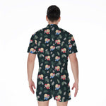 Christmas Sleeping Sloths Pattern Print Men's Rompers