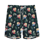 Christmas Sleeping Sloths Pattern Print Men's Sports Shorts