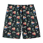 Christmas Sleeping Sloths Pattern Print Men's Swim Trunks